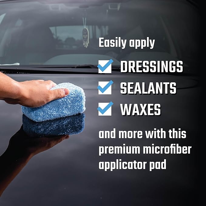 Chemical Guys Premium Grade Microfiber Applicator Pads - Ultra-Soft Foam Core,Safe for Sealants,Tire Dressings,Interior and Exterior Detailing,Car,Truck,SUV,RV,Motorcyle Care,(Pack of 16)