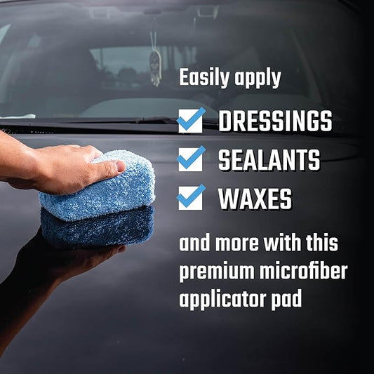 Chemical Guys Premium Grade Microfiber Applicator Pads - Ultra-Soft Foam Core,Safe for Sealants,Tire Dressings,Interior and Exterior Detailing,Car,Truck,SUV,RV,Motorcyle Care,(Pack of 16)