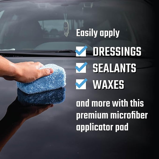 Chemical Guys Premium Grade Microfiber Applicator Pads - Ultra-Soft Foam Core, Safe for Sealants, Tire Dressings, Interior and Exterior Detailing, Car, Truck, SUV, RV, Motorcyle Care, 8 Pack