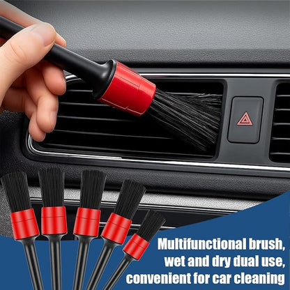 11PCS Car Detailing Brush Set, Soft Boar Hair Vehicle Interior Exterior Detail Cleaning Brush, Automotive Detailing Cleaner Kit for Wheel, Air Vent, Seat, Universal for Most Vehicles