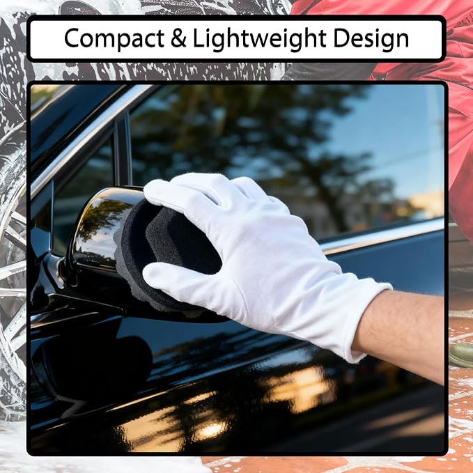Wheel Tire Shine Sponge, Soft Foam Applicator Pad for Tire Dressing, Reusable Tire Shine Tool, Car Cleaning Accessories for Daily Auto Detailing, Suitable for Car Tires, Wheels & Auto Exterior Care