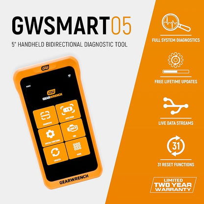 GEARWRENCH 5" Handheld Bidirectional Diagnostic Tool | GWSMART05