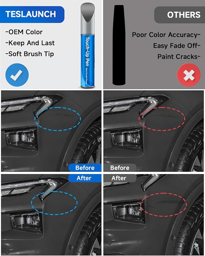 J7 Magnetic Metallic Touch Up Paint Compatible with Ford Exact Match Touch Up Paint Car Scratch Repair