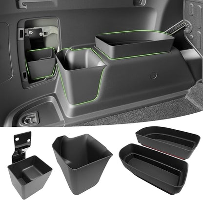 Trunk Organizer for 2010-2024 Toyota 4Runner 5-Seat 2nd Row(NOT Fit 7-Seat 3rd Row), Rear Trunk Storage Box Bin Cargo Tray for 10-24 4 Runner Interior Accessories(4Pcs Trunk Organizer)