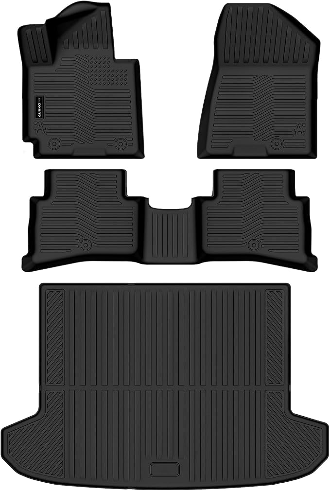 Auxko All Weather Floor Mats Cargo Mat for Hyundai Tucson 2016 2017 2018 All Season TPE Accessories Guard Odorless Anti-Slip Floor Liners Trunk Mat for Hyundai Tucson 2016 2017 2018