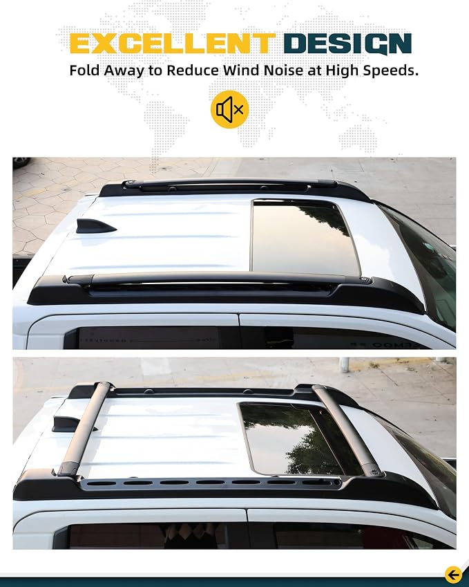 Trumgeta Aluminum Roof Rack Fit for 2024-2026 Toyota Tacoma Double Cab, 260LBS Cross Bars Heavy-Duty, Waterproof & Rustproof | for Kayak, Bike, Low Profile OE Style Tacoma Storage Accessories