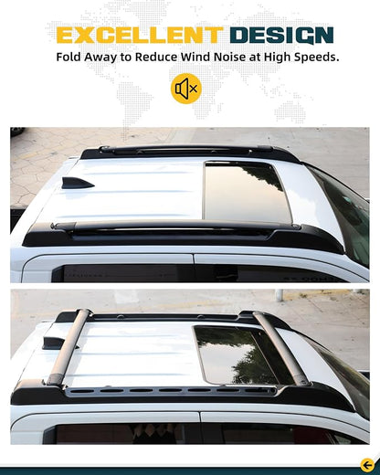 Trumgeta Aluminum Roof Rack Fit for 2024-2026 Toyota Tacoma Double Cab, 260LBS Cross Bars Heavy-Duty, Waterproof & Rustproof | for Kayak, Bike, Low Profile OE Style Tacoma Storage Accessories