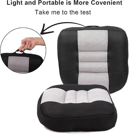 Srutirbo Car Booster Seat Cushion Heightening Height Boost Mat, Breathable Mesh Portable Car Seat Pad Angle Lift Seat for Car, Office,Home (Black)