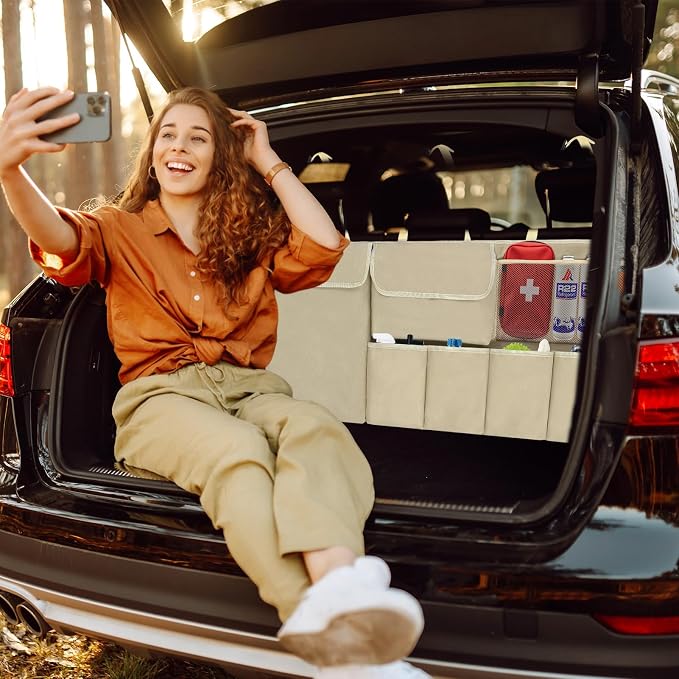 Car Trunk Organizer Backseat Hanging Organizer with Storage Pockets for Subaru Crosstrek, Forester, Outback, Ascent 2000-2024 2025 Car Accessories