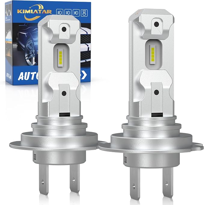 H7 LED Bulbs,Super Bright Upgraded 600% 40000LM Brightness 1:1 Halogen Mini Size H7/H18 Bulbs Fog Lights Easy Install,80000Hrs Long Lifespans Pack of 2