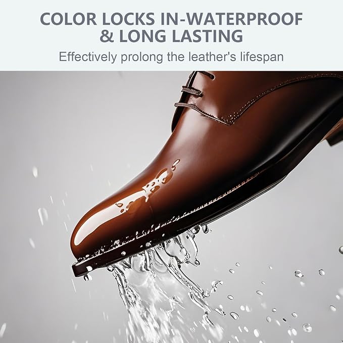 Leather Recoloring Balm with 100ml Mink Oil Conditioner | White Repair Kit, Dye & Color Restorer for Furniture, Sofa, Car Seats, Bags | Restore Faded & Scratched Surfaces