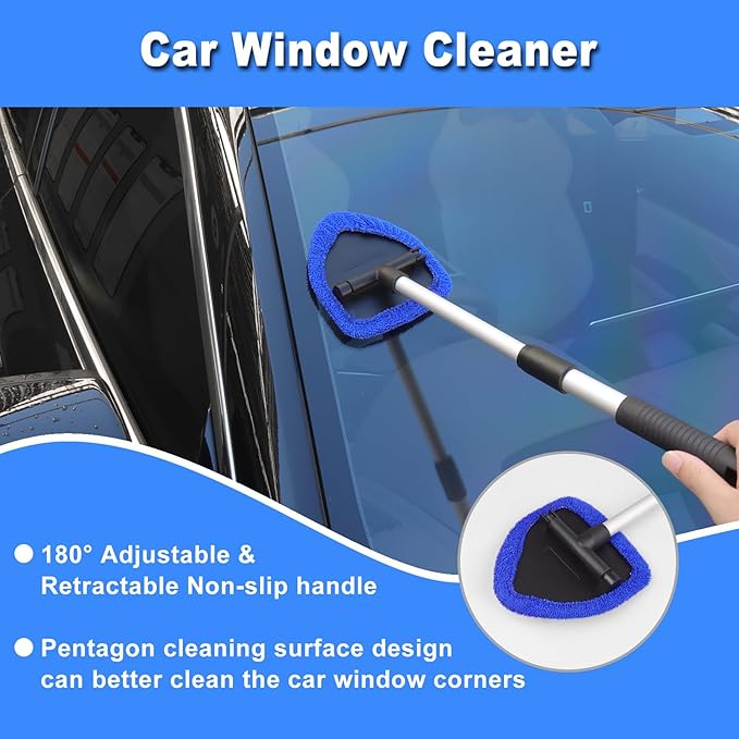 Windshield Cleaner Tool, 15Pcs Car Interior Detailing Kit, Car Cleaning Kit Interior Cleaner, Car Detailing Brushes, Car Cleaning Gel, Car Cleaning Supplies Tools Accessories for Women, Men, Interior