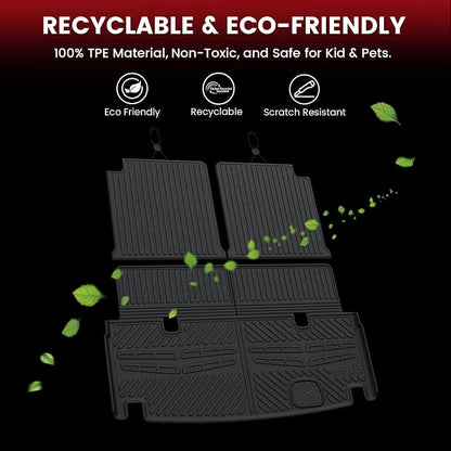 LASFIT Cargo Mat & Backrest Mats Fits for Mercedes Benz GLS 2017-2019 350d / 450/550 / 63 AMG, GL 2013-2016 350/450 / 550/63 AMG, All Weather TPE Trunk Mat for GL&GLS Cargo Liner with Seatback