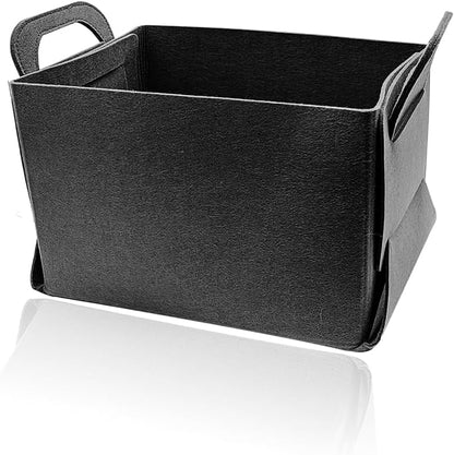 Felt Car Trunk Organizer, Foldable Vehicle Storage Box, Large Capacity Multi-Purpose Automotive Interior Accessories for Cars, SUV, Sedan, Truck (Dark Grey)
