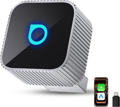 OTTOCAST Mini Cube Wireless CarPlay Adapter & Android Auto Adapter, Mini Slim 2-in-1 Adapter for Cars with Factory Wired CarPlay/Android Auto, 5GHz WiFi, Bluetooth 5.0, 5s Auto Reconnect