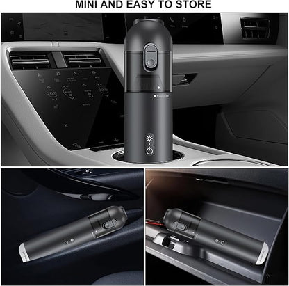 Cordless Handheld Car Vacuum Cleaner - 15000PA Portable Vacuum with LED Light & HEPA Filter, Blow & Suction 2 in 1 Small Hand Held Cleaner for Car Detailing, Pet Hair, Home, Office