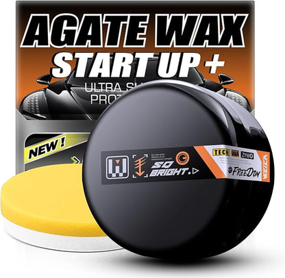 Ceramic-Boosted Carnauba Wax Paste - Triple-Layer Shield, Dust Repellent & Deep Gloss (200g w/Applicator)