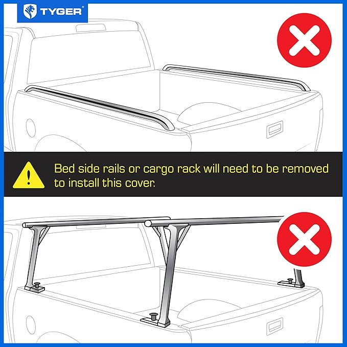 Tyger Auto T1X Soft Roll-Up in Fabric Truck Bed Tonneau Cover Compatible with 2023-2026 Chevy Colorado GMC Canyon | 5'1" (61") Bed | TG-BC1C9206X