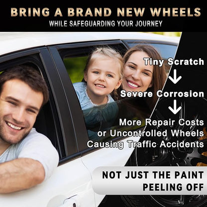 Silver Wheel Paint, Efficient Silver Touch Up Paint for Rim, Quick and Easy Remover Curb Rash, Car Scratch and More, Universal and Color Accurate, Long lasting, Resists Water, Uv Rays