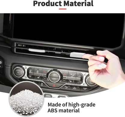 JWWY for Jeep JL Vent Air Outlet Adjustment Cover Trim Compatible with 2024-2025 Jeep Wrangler JL JLU Jeep Gladiator JT Interior Accessories 2pcs White