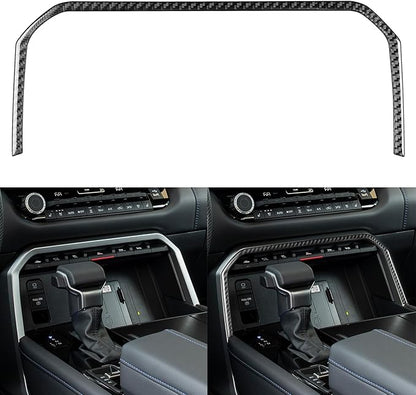 NVCNX Real Premium Carbon Fiber for Toyota Tundra 2022-2026 / Sequoia 2023-2026 2024 2025 Truck Pickup SUV Car Center Console Frame Cover Interior Trim Accessories Thick Overlay Sticker Decal 1PC