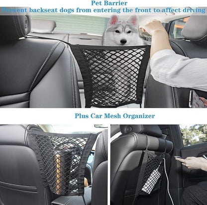 Bark Lover Dog Car Seat Cover for Back Seat,Armrest Compatible, Waterproof Backseat Protector, Nonslip Rear Seat Cover for Dogs & Kids, Universal Size Fits Cars Trucks SUVs(Black)