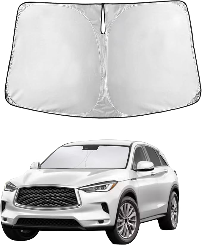 EcoNour Windshield Sunshade Compatible for Infiniti QX50 2019-2024 2025 2026, Sun Visor for Front Windshield & Window Sun Shade Cover, UV Heat Blocker & Protector, Car Accessories