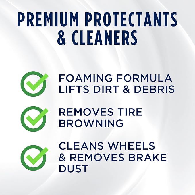 303 Products Wheel and Tire Cleaner - Cleans Both Wheels and Tires Effectively - Tough on Brake Dust - Removes Tire Browning - Foaming Formula, 16 fl. oz. (30590) Packaging May Vary
