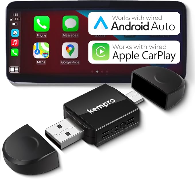 Wireless CarPlay & Android Auto Adapter, 2026 Upgraded Chipset, 2-in-1 Plug & Play Dongle, Wired to Wireless Converter, USB-A/USB-C, Auto Connect, iPhone iOS 10+ Android 11+, Cars 2016+
