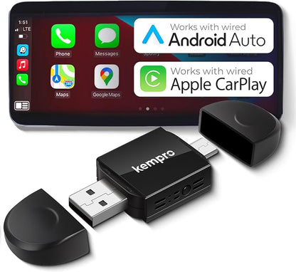 Wireless CarPlay & Android Auto Adapter, 2026 Upgraded Chipset, 2-in-1 Plug & Play Dongle, Wired to Wireless Converter, USB-A/USB-C, Auto Connect, iPhone iOS 10+ Android 11+, Cars 2016+