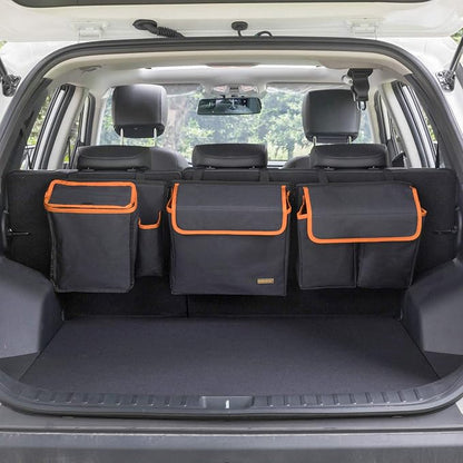 Deluxe Trunk and Backseat Organizer for Medium or Large Size SUVs & RVs, Detachable Storage Modules with Built-in Cooler, Patent Pending