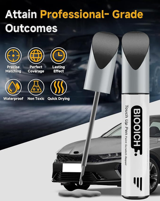 Touch Up Paint Pen Exact Color Match Car Chip and Scratch Repair (for Kia, Gravity Gray(KDG/KDT))