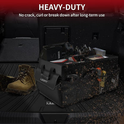 LASFIT Custom Fit Trunk Cargo Mat for Volkswagen VW ID.4 2021-2026, (Only Fit Non-Adjustable Carpet Floor), All Weather Protection TPE Trunk Mat Trunk Liner Trunk Tray Cargo Liner, Easy to Clean