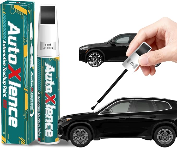Fluid/Jet Black(668) Touch Up Paint Compatible with BMW Car Paint Pen Scratch Repair Automotive Scratch Remover Fix Exact Color Match