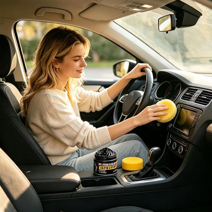 Tire Coating Paste,50g Quick Coating Paste Wax with Sponge,Wheel Trim Restorer Wax | for Indoor Outdoor Garage Cars Wheel Automotive Polishing Women Men