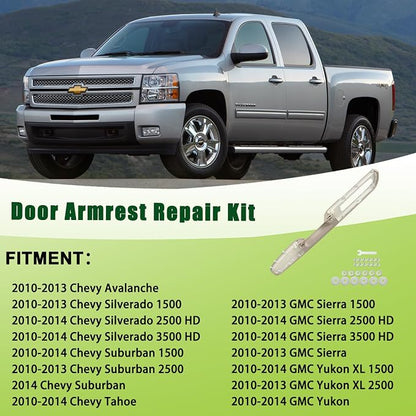 80995 Door Armrest Repair Front Left Side Door Panel Handle Beige Compatible with 2010-2014 Chevrolet Chevy Silverado Suburban Avalanche Tahoe,GMC Sierra Yukon Replaces 84127282