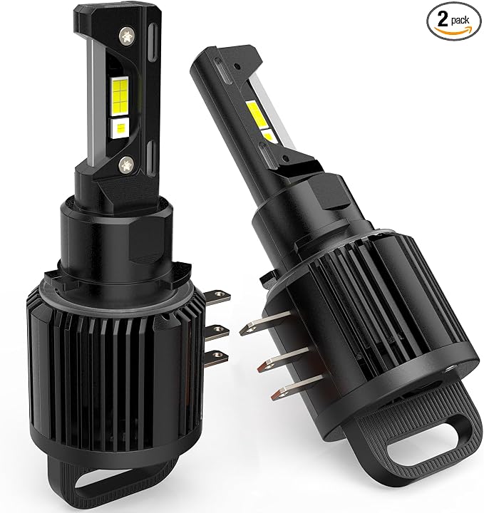 for H15 halogen Bulbs Hi/DRL Daytime Running Light 6500K Cool White | OEM 64176 12580 PGJ23T1, Plug and Play, Fog lamps, 2-Pack