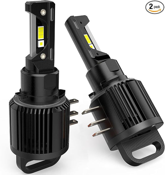 for H15 halogen Bulbs Hi/DRL Daytime Running Light 6500K Cool White | OEM 64176 12580 PGJ23T1, Plug and Play, Fog lamps, 2-Pack