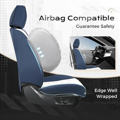 Coverado Car Seat Covers, Front Covers for Cars, Car Seat Cover Front Seats, Car Seat Protector Waterproof, Leather Car Seat Cushion, Universal Interior Covers Seat Protectors for Most Cars