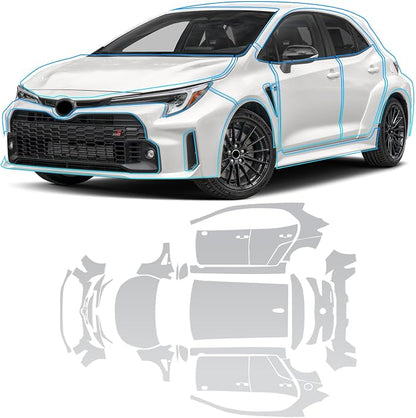 for Toyota Corolla GR 2023-2024 TPU Clear 9Mil Pre-Cut Paint Protection Film Car Vinyl Wrap,PPF Transparent Protective Anti-Scratch Self Adhesive Waterproof Car Wrap Film,for Full Vehicle Kit