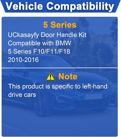 Door Handle Cover Kit for BMW 5 Series 520 523 525 528 530 535 F10/F11/F18 2010-2016, Driver & Passenger Side Window Switch Armrest Trim for Left-Hand Drive Models (Red Wine)
