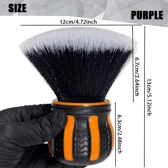 Ultra Soft Detailing Brush, Handle XL Brush - Ultra Soft Bristles, Multi-Color Handles, Removable Brush Heads, with Storage Rack, Covers Large Area Inside or Outside Vehicles(Orange)
