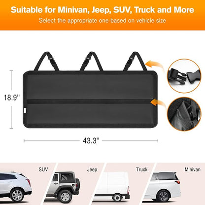 MoKo Trunk Organizer for SUV, Car Organizer with 10 Pockets Large Capacity & 3 Adjustable Straps for Easy Installation, Hanging Car Storage Universal Fit for Sedans, SUVs, MPVs, Trucks, 43.3 x 18.9in