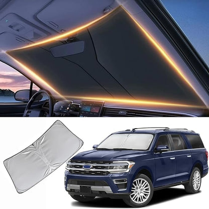 Windshield Sun Shade for Ford Explorer Front Window Shades Cover for 2011-2024 2025 2026 Explorer Windshield Sun Visor Protector Car Accessories