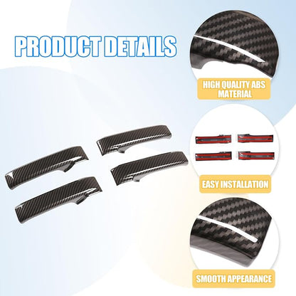 ABS Carbon Style Car Inner Door Handle Decoration Cover Trim Fit for Toyota Tundra/Sequoia 2007-2021 Interior Car Accessories
