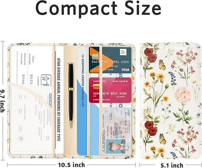 CoBak Car Registration and Insurance Holder - Vehicle Glove Box Car Organizer,Auto Truck Comparment Accessories Case with Magnetic Closure for Driver License,Cards