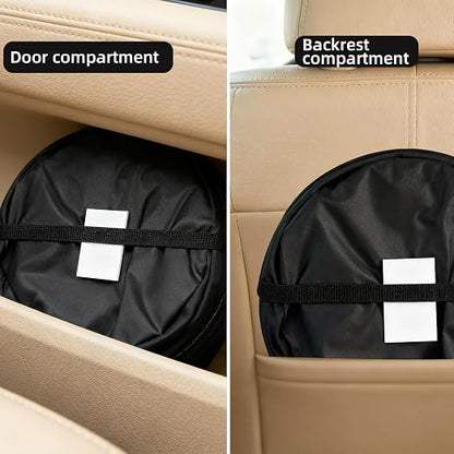 GiftNest Car Trash Can for Back Seat 1-Second Pop Up Foldable Leakproof 1 Gallon Car Garbage Bin with Hook and Loop Strap Waterproof Liner Car Garbage Bag Fits Cars, Home, Office