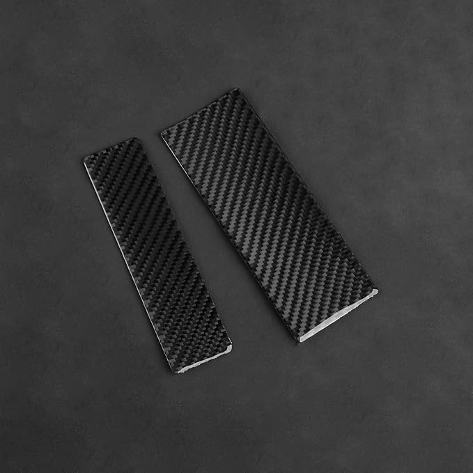 NVCNX Real Premium Carbon Fiber for Toyota 2nd Gen Tacoma Accessories 2005-2015 2006 2007 2008 2009 2010 2011 2012 2013 2014 Center Console Organizer Insert Mat Cover Interior Trim Sticker Decal 2PCs