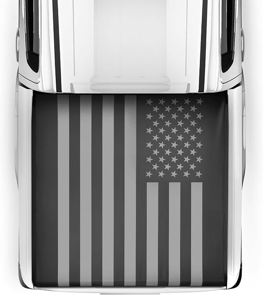 American Flag Truck Tonneau Cover for 2019-2025 Ram 1500 (New Body ONLY) / 2019-2024 Ram 2500 & 3500 with 6.4 ft Bed Length, All-Weather Soft Roll Truck Bed Cover for Truck (5th Gen Body/New Body)