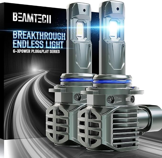 BEAMTECH 9012 Bulbs, 500% Brightness 6500K White, Off-Road Used Fog Light, Pack of 2